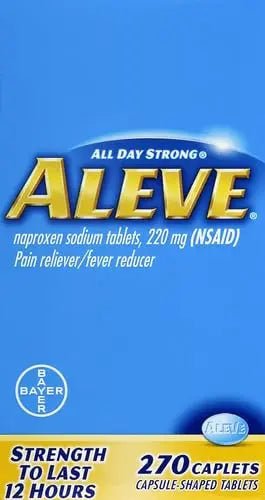 Aleve Caplets, Naproxen Sodium 220 mg (NSAID), Pain Reliever/Fever Reducer, 1 Orthopedic Surgeon Recommended, 270 Count - Maple Wellness Supplements