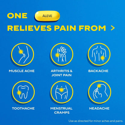 Aleve Gelcaps with Easy Open Arthritis Cap, Naproxen Sodium, Medication for Arthritis Pain, 160 Count - Maple Wellness Supplements