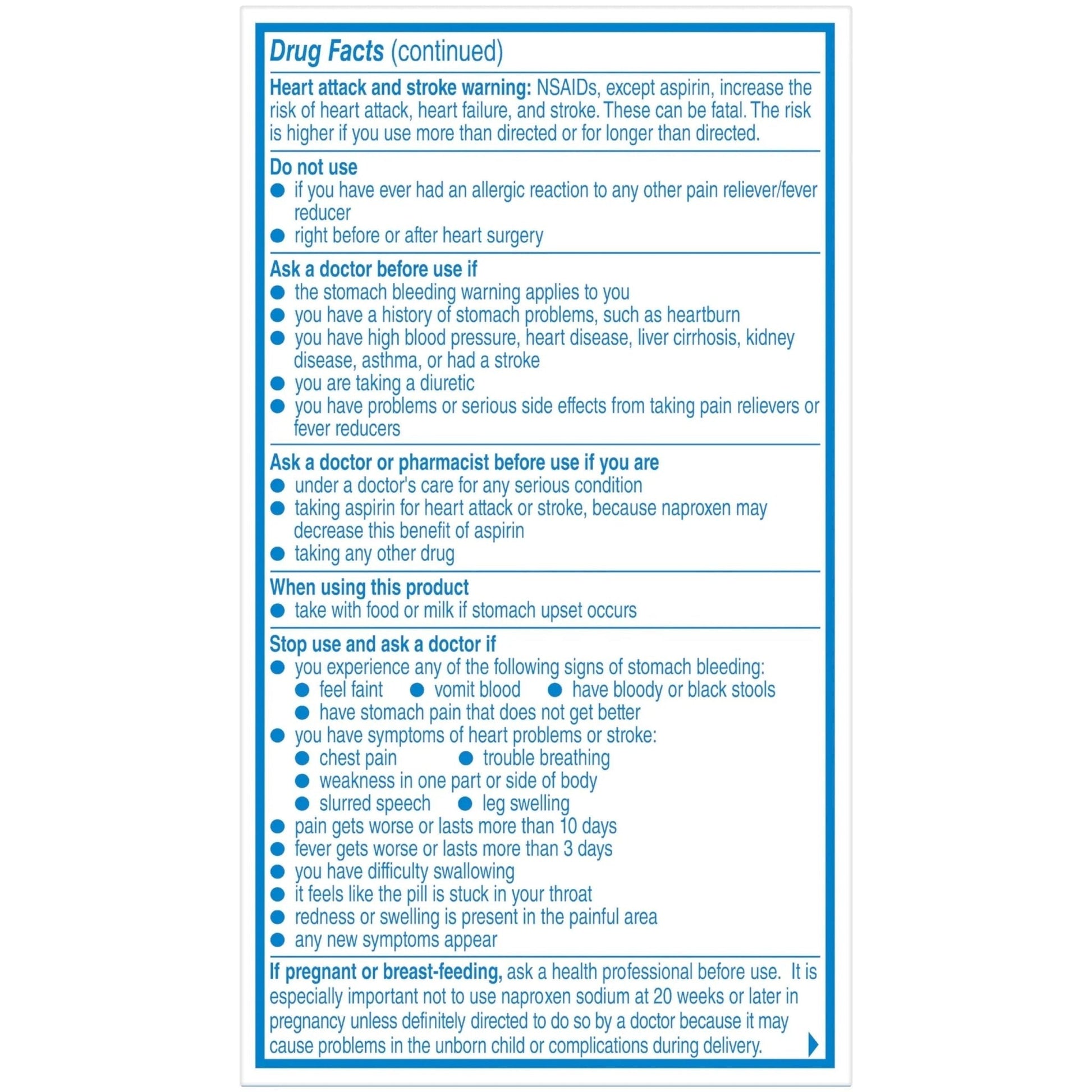 Aleve Pain Relief Naproxen Sodium Caplets ‐ 50 Count - Maple Wellness Supplements