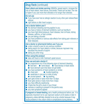Aleve Pain Relief Naproxen Sodium Caplets ‐ 50 Count - Maple Wellness Supplements