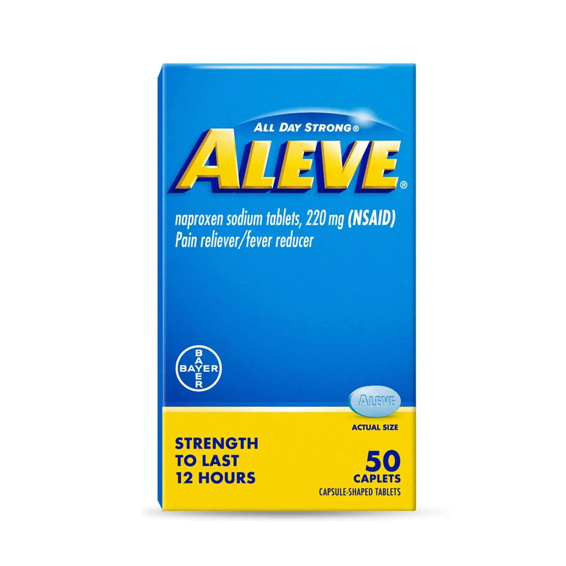 Aleve Pain Relief Naproxen Sodium Caplets ‐ 50 Count - Maple Wellness Supplements