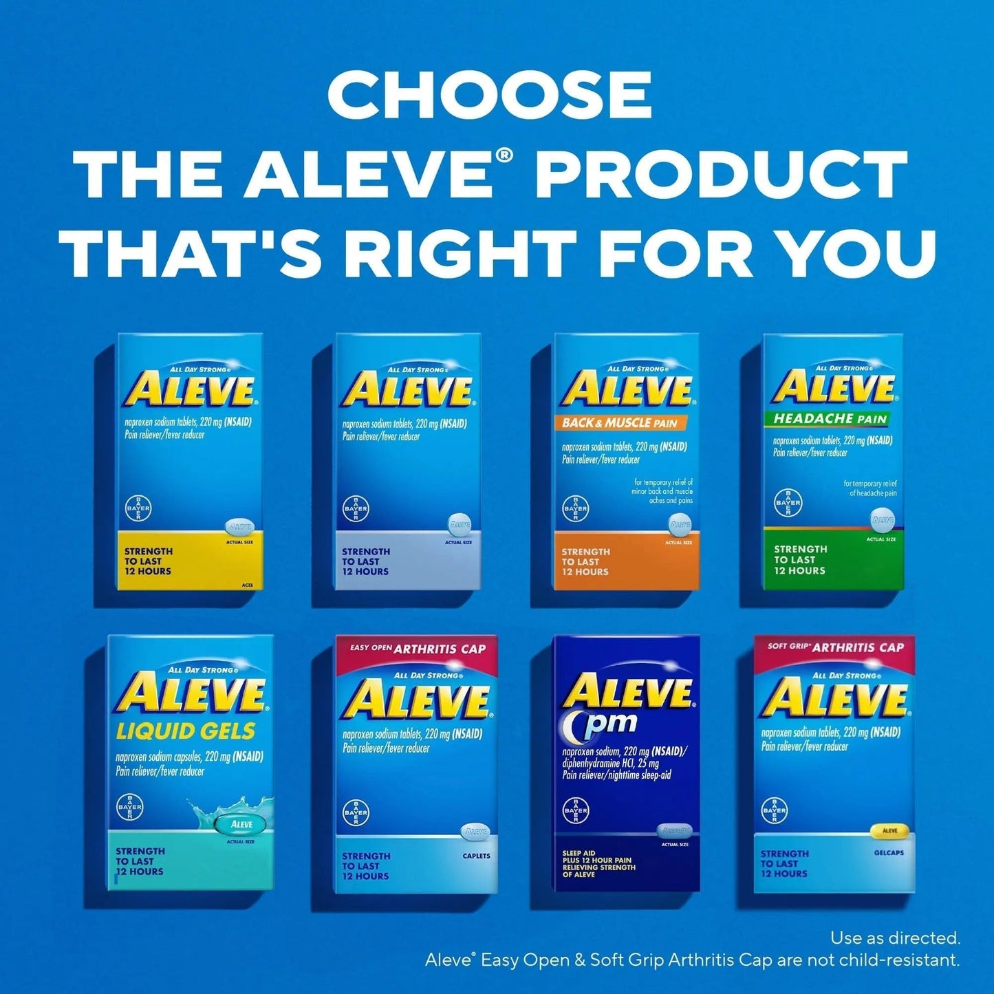 Aleve Pain Relief Naproxen Sodium Caplets ‐ 50 Count - Maple Wellness Supplements