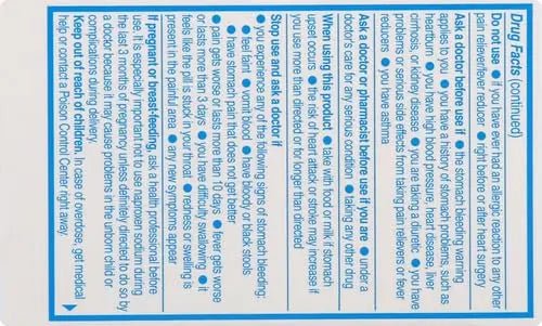 Aleve Tablets with Naproxen Sodium, 220mg (NSAID) Pain Reliever/Fever Reducer, 24 Count, Blue - Maple Wellness Supplements