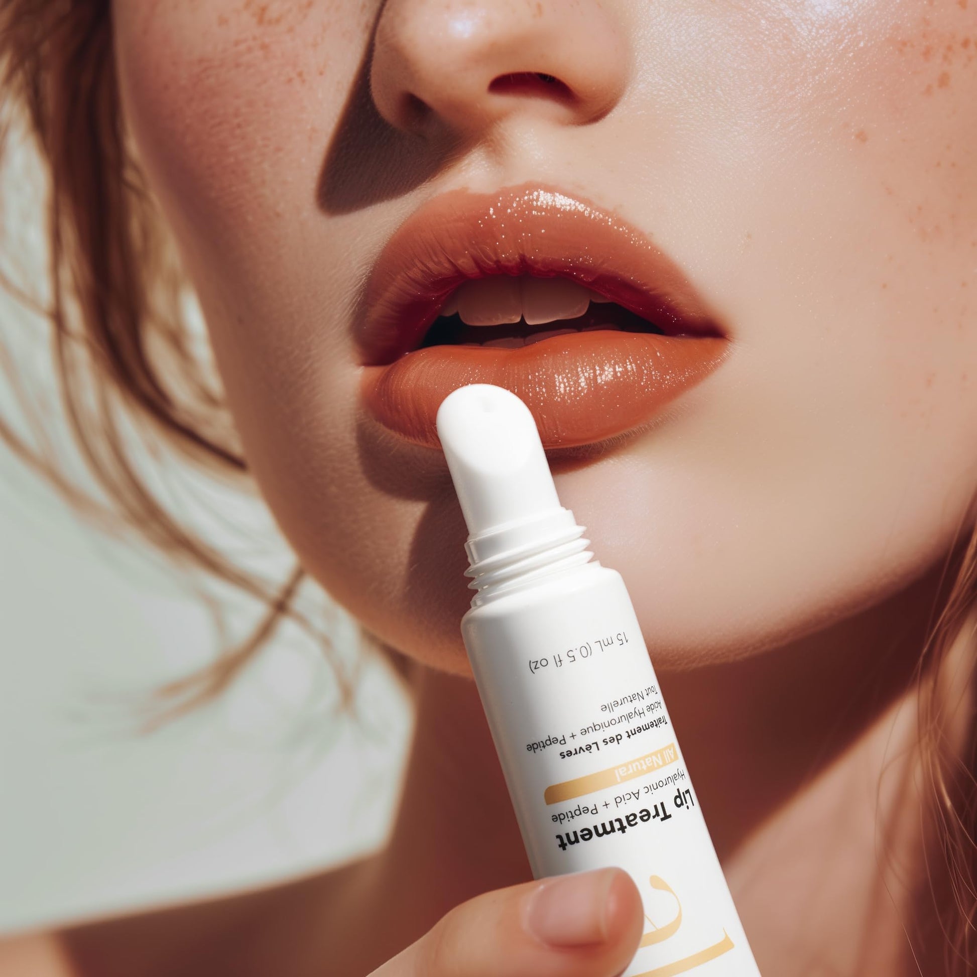 Alfie Hyaluronic Acid Lip Booster -Natural Flavor -15ml/0.5 Fl. Oz -Peptide Lip Treatment - Maple Wellness Supplements