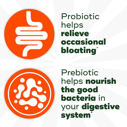 Align Dualbiotic, Prebiotics and Probiotics for Women and Men, Probiotics for Digestive Health, Prebiotics Help Nourish Good Bacteria, Natural Fruit Flavors - Maple Wellness Supplements