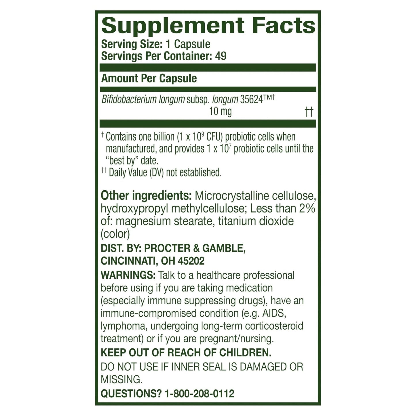 Align Probiotic, 24/7 Digestive Support*§, Probiotics for Women and Men, Probiotics for Digestive Health, Men and Womens Probiotic Capsules Help Relieve Occasional Bloating & Gas*, 49 Capsules - Maple Wellness Supplements