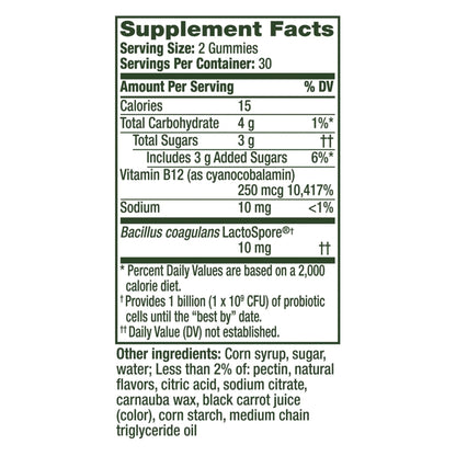 Align Probiotic, Bloating Relief + Food Digestion, Probiotics for Women and Men, Probiotic Helps Soothe Occasional Bloating*, With Vitamin B12 to Help Break Down Food into Cellular Energy*,60 Gummies - Maple Wellness Supplements