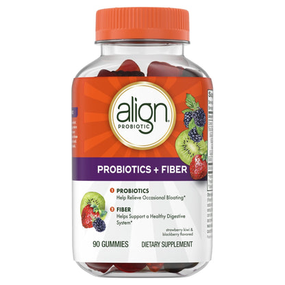 Align Probiotic, Probiotics + Fiber Gummies, Probiotics Help Relieve Occasional Bloating*, Fiber Helps Support a Healthy Digestive System - Maple Wellness Supplements