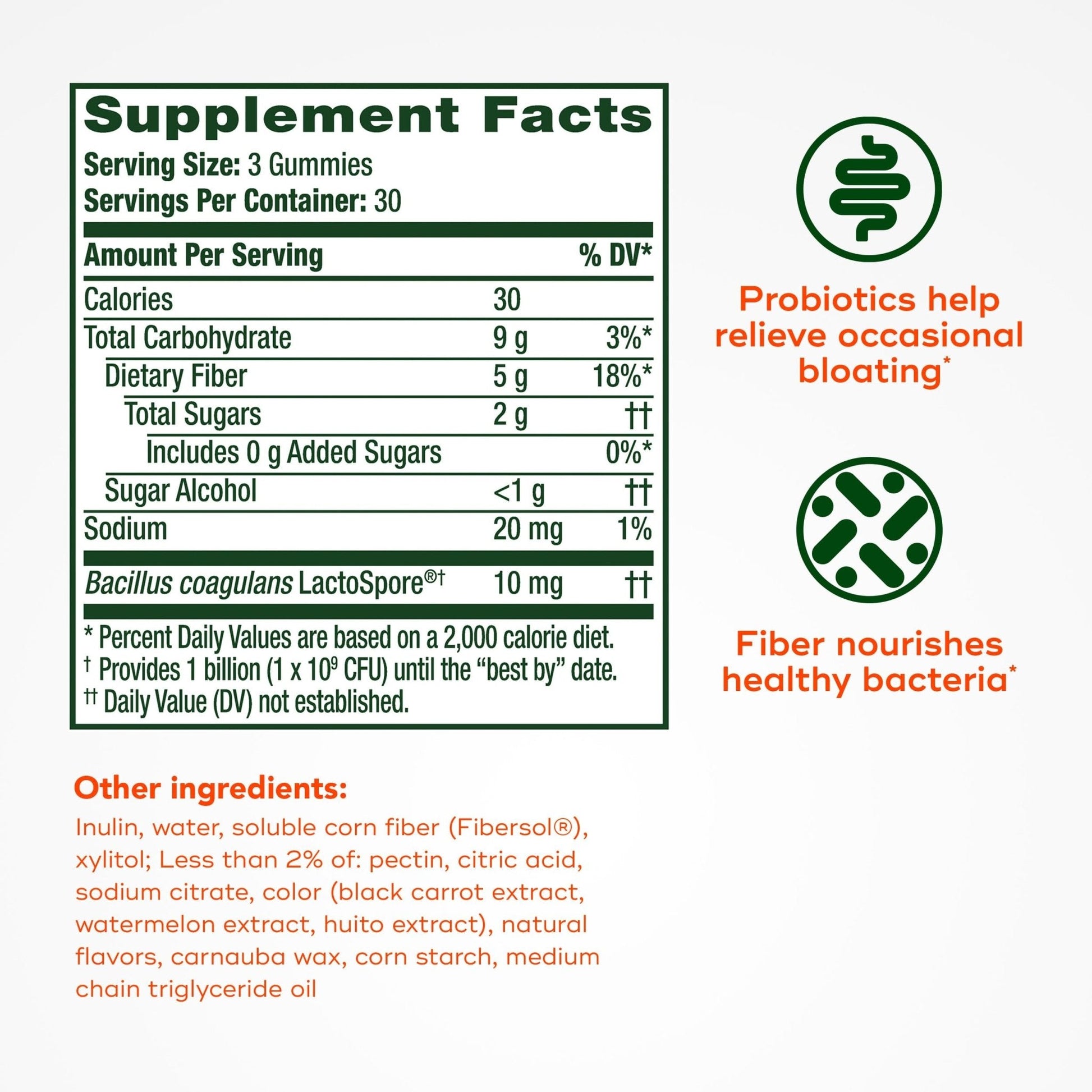 Align Probiotic, Probiotics + Fiber Gummies, Probiotics Help Relieve Occasional Bloating*, Fiber Helps Support a Healthy Digestive System - Maple Wellness Supplements