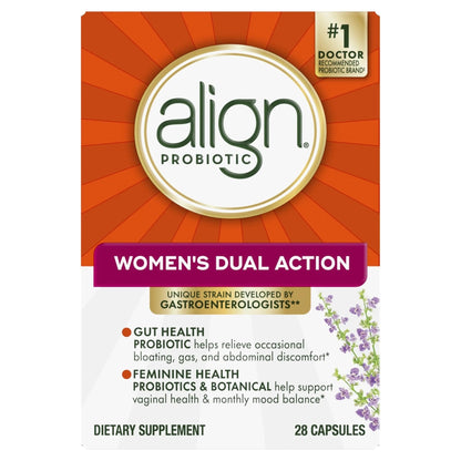 Align Probiotic, Womens Dual Action, Vaginal Probiotics for Women, Womens Probiotic for Vaginal Health Support, with Probiotics for Digestive Health, 28 Probiotic Capsules - Maple Wellness Supplements