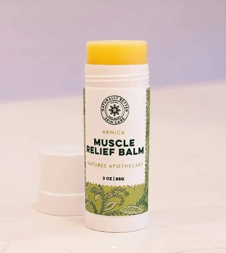 All-Natural Arnica Muscle Balm - Plant-Based Topical swelling and bruising Relief | Essential Oils & Menthol soothes and cools sore muscles, Hypoallergenic & Paraben-Free, Made in USA - Maple Wellness Supplements