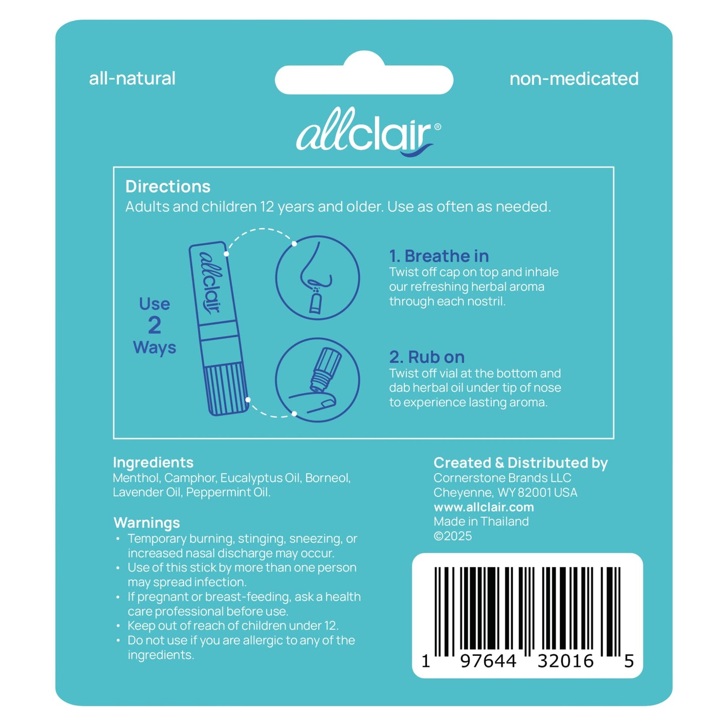 Allclair Nausea Relief Inhaler for Motion & Morning Sickness – Fast-Acting, Non-Drowsy, Natural Alternative to Pills & Patches, Travel Essential (2 Inhalers) - Maple Wellness Supplements