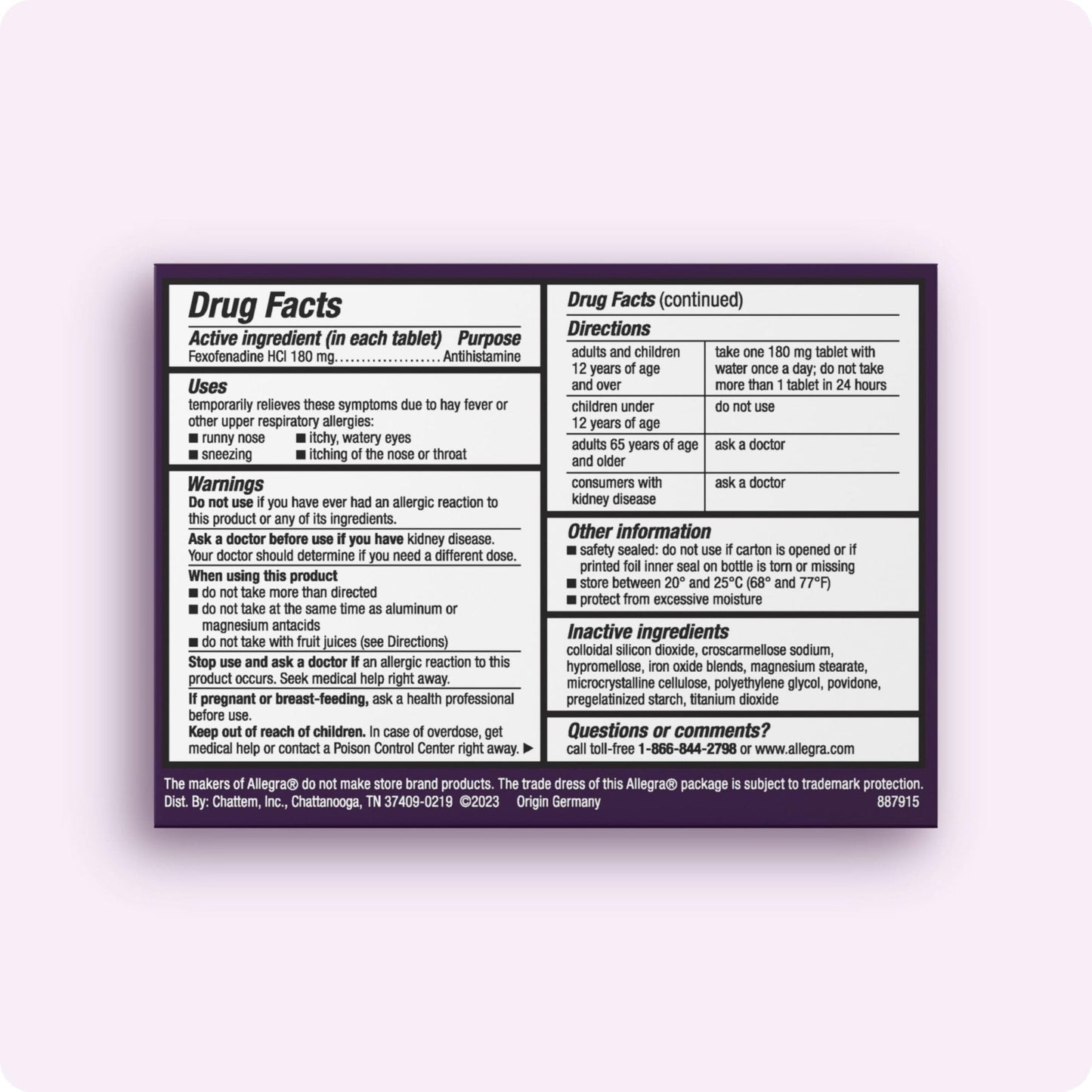Allegra Adult 24-Hour Allergy Relief Tablets, Non-Drowsy Indoor and Outdoor Allergy Medicine, 180 mg Fexofenadine HCI Antihistamine Pill, 30 Count Plus 1 Count Travel Pack - Maple Wellness Supplements