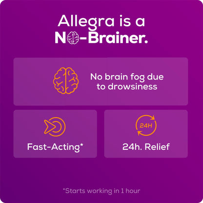 Allegra Adult 24-Hour Allergy Relief Tablets, Non-Drowsy Indoor and Outdoor Allergy Medicine, 180 mg Fexofenadine HCI Antihistamine Pill, 30 Count Plus 1 Count Travel Pack - Maple Wellness Supplements