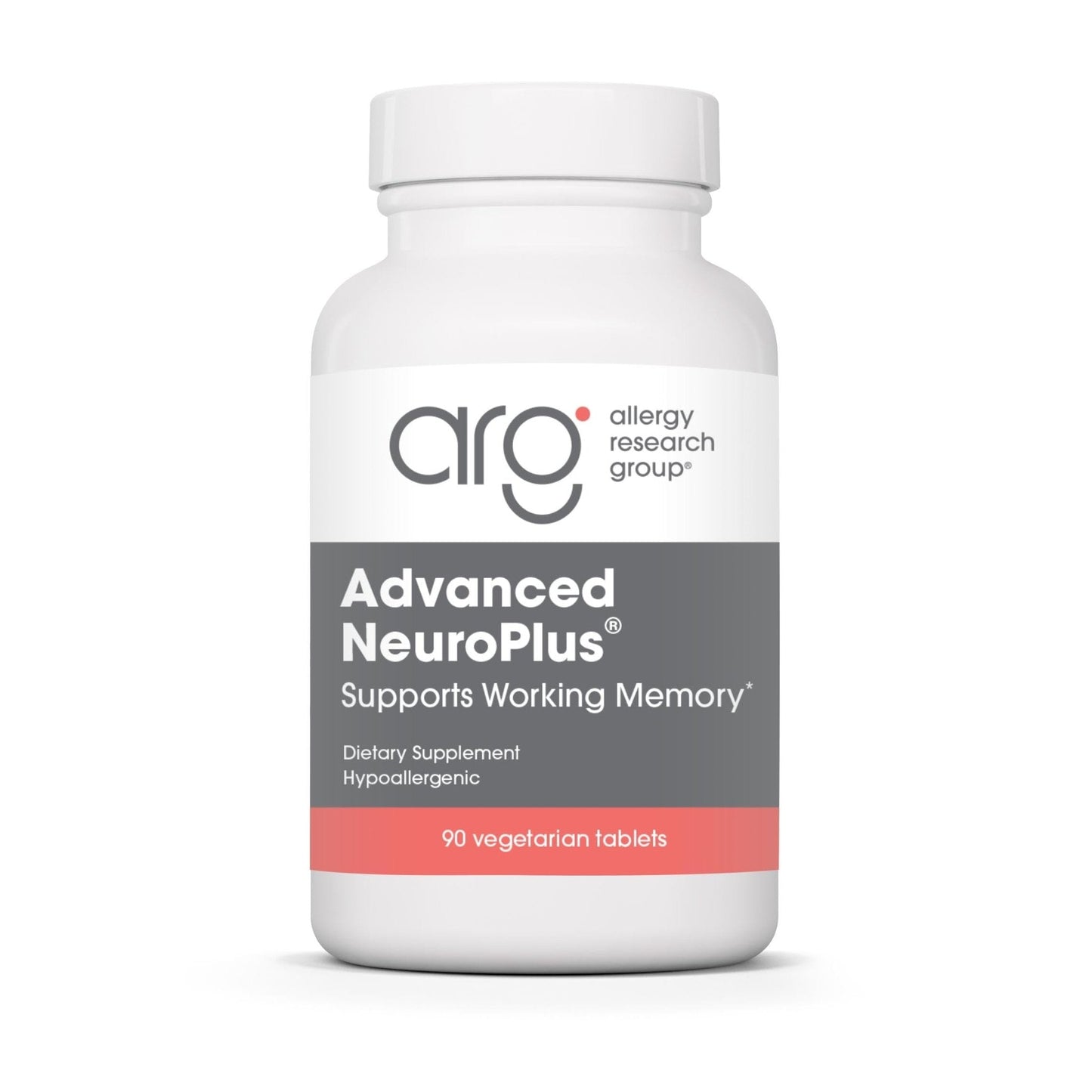 Allergy Research Group Advanced NeuroPlus - Nootropic Formula with Spearmint Extract, Lions Mane & Citicoline - Supports Working Memory Focus & Cognitive Function - 30 Servings - 90 Tablets - Maple Wellness Supplements