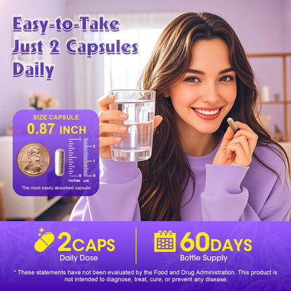 Alliwise Cortisol Supplements for Women & Men - Adrenal Support with Ashwagandha, L-Theanine & Holy Basil for Stress Relief, Mood & Steady Focus - Hormone Balance - 120 Vegan Capsules - Maple Wellness Supplements