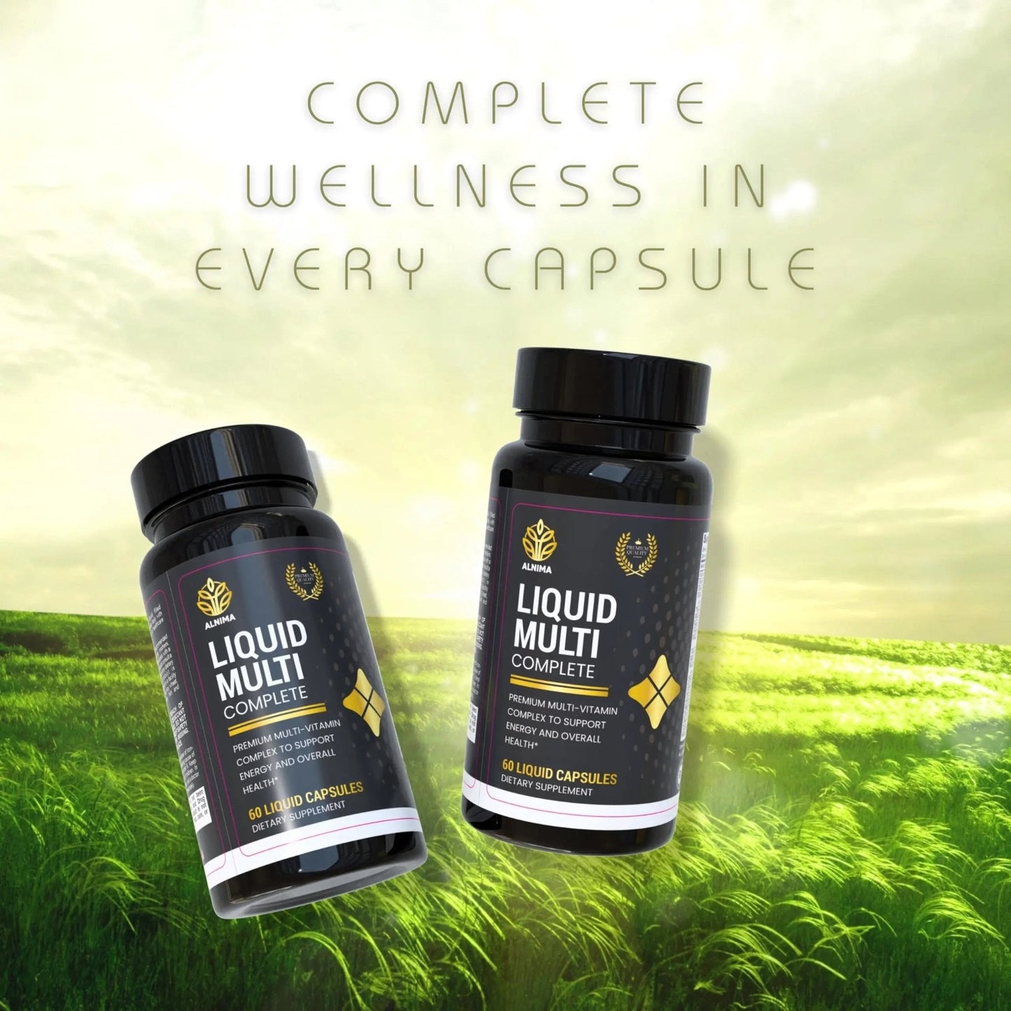 ALNIMA Halal Liquid Multivitamin Complete – Energy & Immune Support with 29 Essential Nutrients | 60 Liquid Capsules – Halal Certified - Maple Wellness Supplements