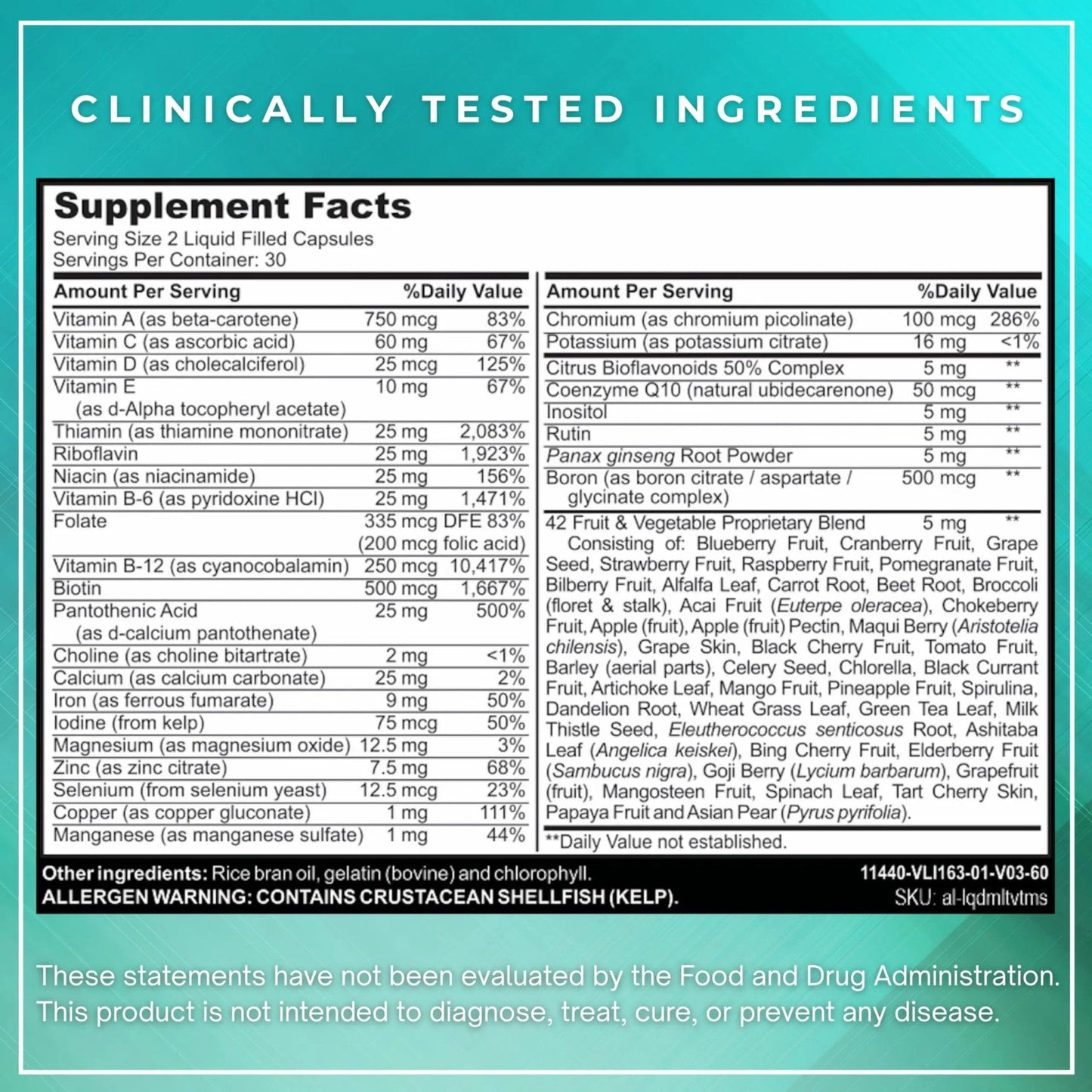 ALNIMA Halal Liquid Multivitamin Complete – Energy & Immune Support with 29 Essential Nutrients | 60 Liquid Capsules – Halal Certified - Maple Wellness Supplements