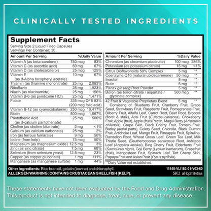 ALNIMA Halal Liquid Multivitamin Complete – Energy & Immune Support with 29 Essential Nutrients | 60 Liquid Capsules – Halal Certified - Maple Wellness Supplements