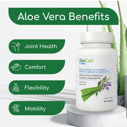 AloeCure VeraFlex Natural Joint Support Supplement with USDA Organic Aloe Vera - Maple Wellness Supplements