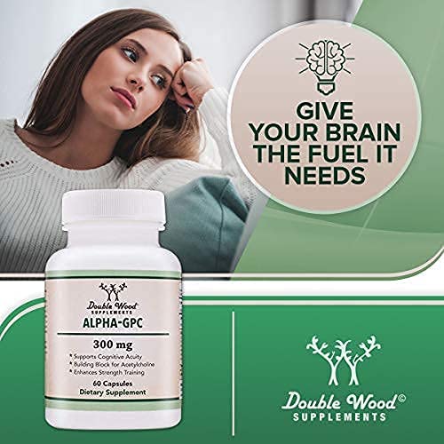 Alpha GPC Choline 600mg Capsules - Brain Support Supplement for Focus, Memory - Maple Wellness Supplements