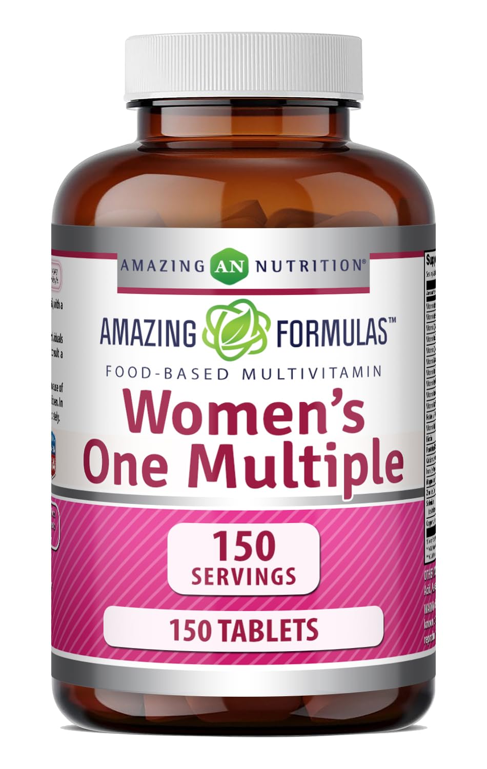 Amazing Formulas Women's One Multivitamin | Food Based | 150 Tablets, 5 Month Supply | Complete Blend of 40 Vitamins, Minerals & Probiotics Supplements | Non-GMO | Gluten-Free | Made in USA - Maple Wellness Supplements