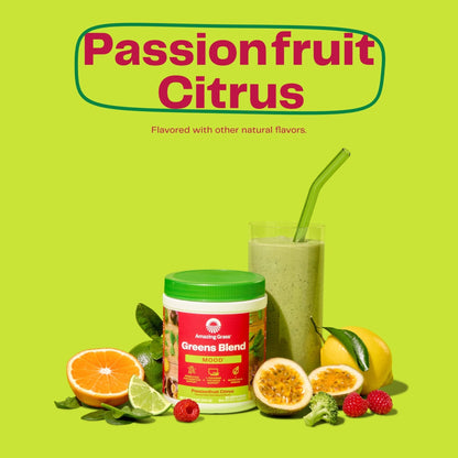 Amazing Grass Greens Blend Mood: Super Greens Powder Smoothie Mix for Mood, Relaxat - Maple Wellness Supplements