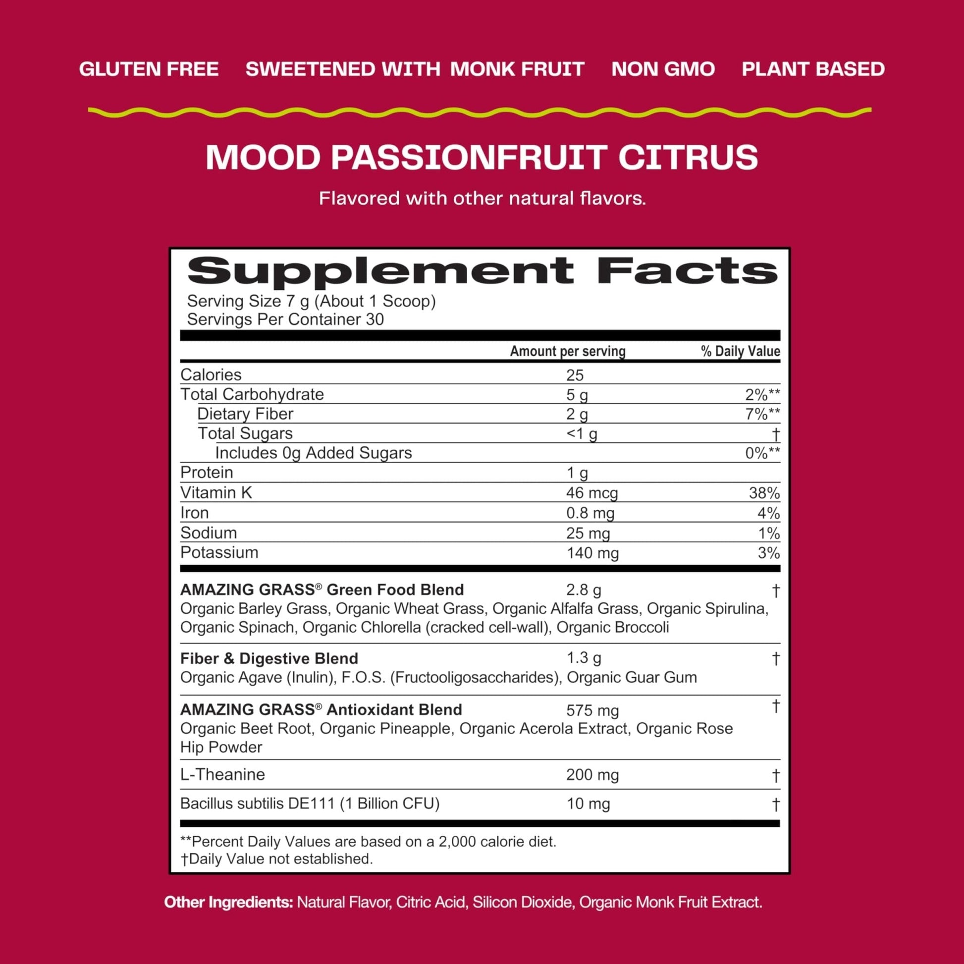 Amazing Grass Greens Blend Mood: Super Greens Powder Smoothie Mix for Mood, Relaxat - Maple Wellness Supplements