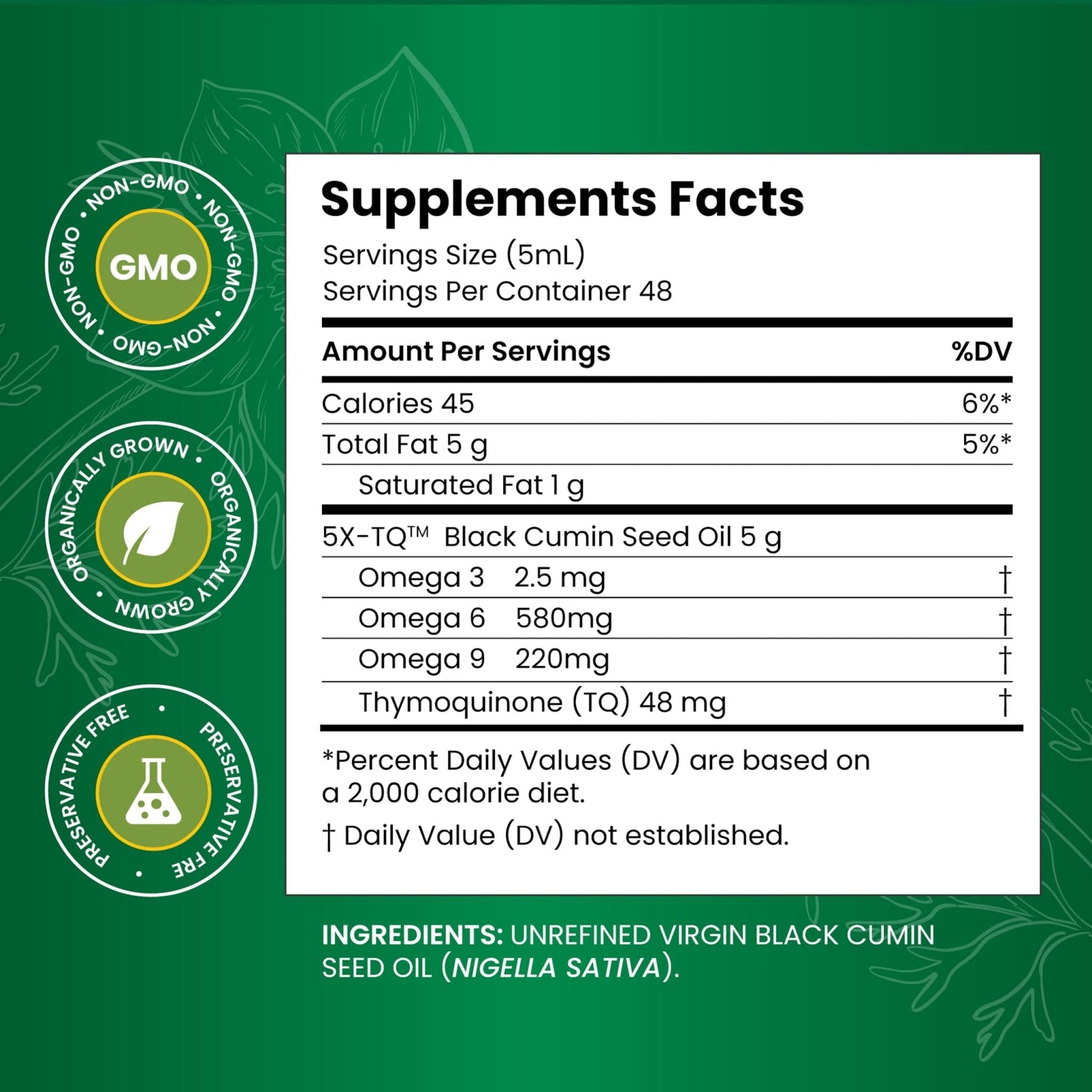 Amazing Herbs Premium Liquid Black Seed Oil - Cold Pressed with Nigella & Sativa, Aids in Digestive Health, Omegas 3 6 & 9, Immune Support, Brain Function - Maple Wellness Supplements