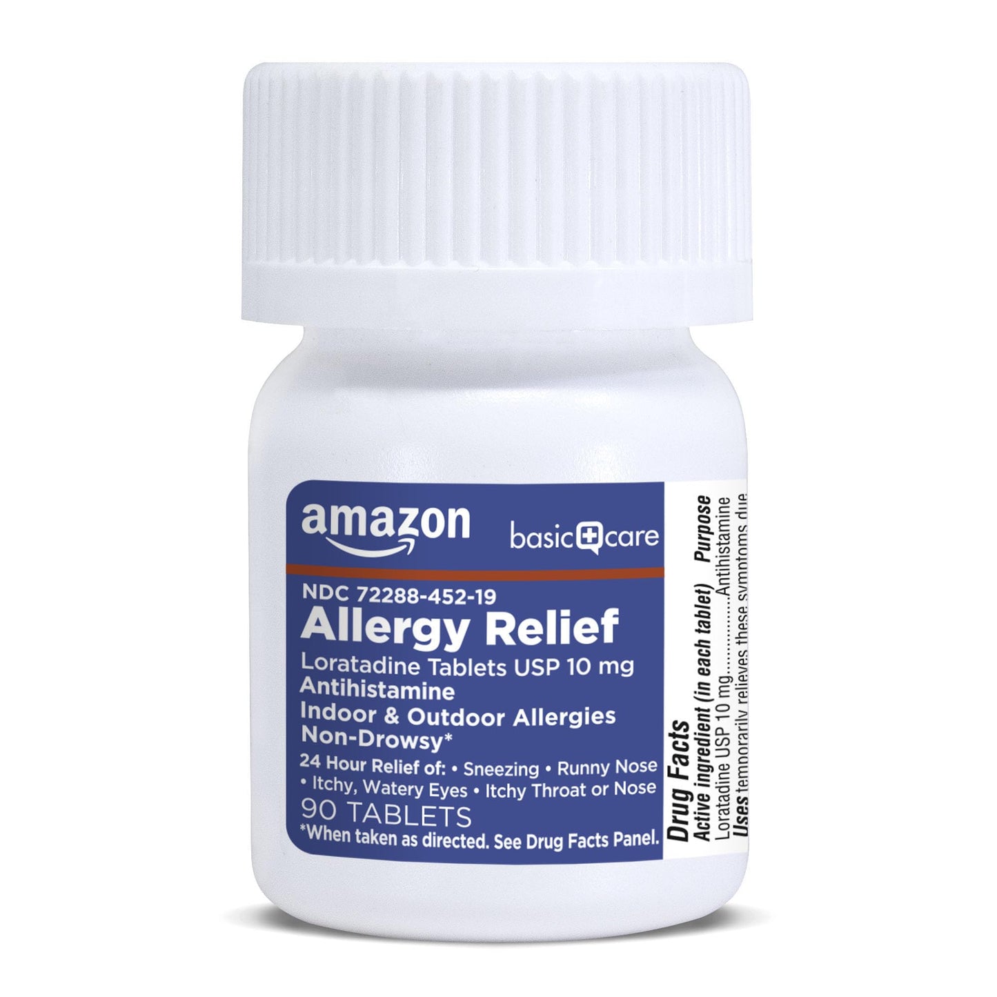 Amazon Basic Care Allergy Relief Loratadine Tablets 10 mg, 90 Count - Maple Wellness Supplements