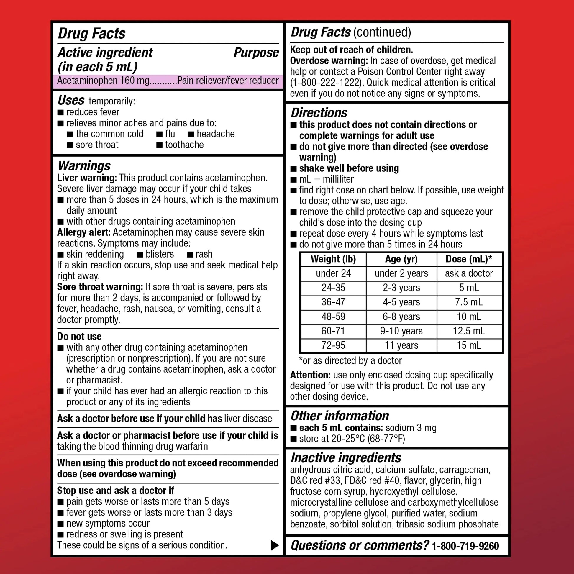 Amazon Basic Care Children's Pain Reliever and Fever Reducer, Acetaminophen 160 mg per 5 ml, Bubblegum Flavor, for Headache and Sore Throat, Ages 2-11 Years, 4 fl oz - Maple Wellness Supplements