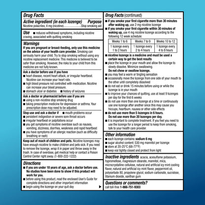 Amazon Basic Care Coated Ice Mint Nicotine Polacrilex Lozenges, 4 mg, Stop Smoking Aid, 120 Count - Maple Wellness Supplements