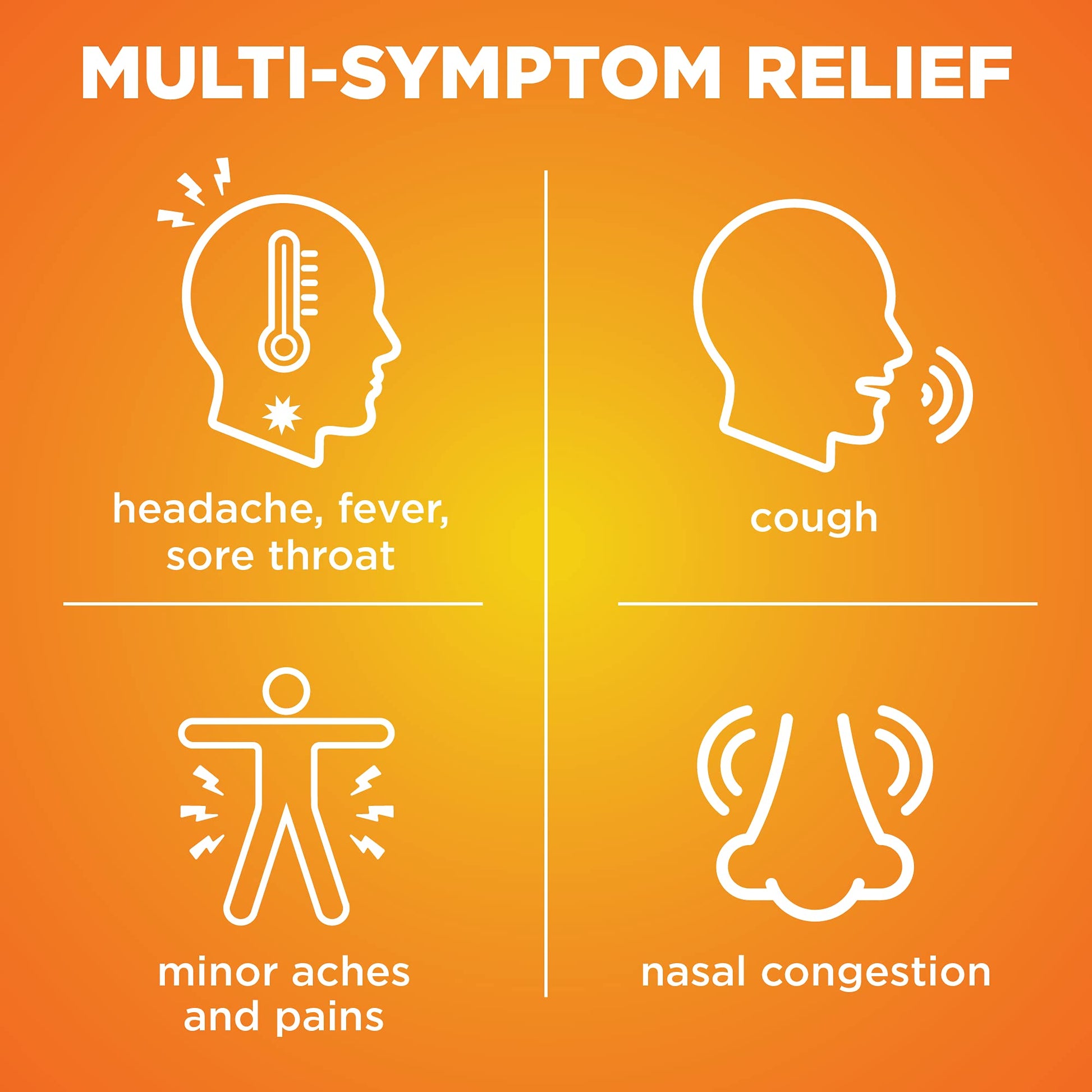 Amazon Basic Care Daytime Cold & Flu Liquid Caps; Cold Care for Daytime Cold and Flu, Orange, 48 Count (Pack of 1) - Maple Wellness Supplements