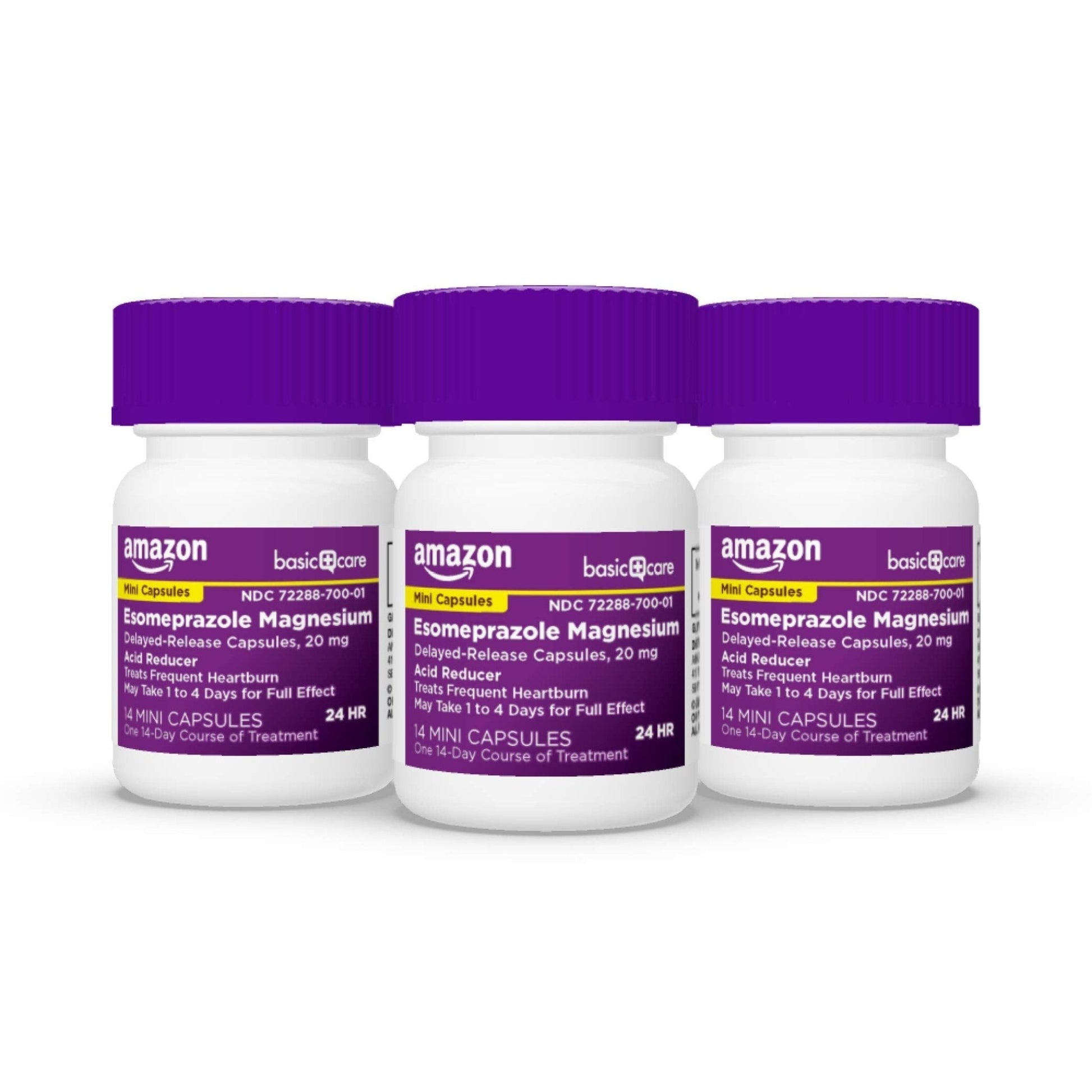 Amazon Basic Care Esomeprazole Magnesium Delayed-Release Mini Capsules, 20 mg, Acid Reducer, 24 Hour Heartburn Medicine, 42 Count - Maple Wellness Supplements
