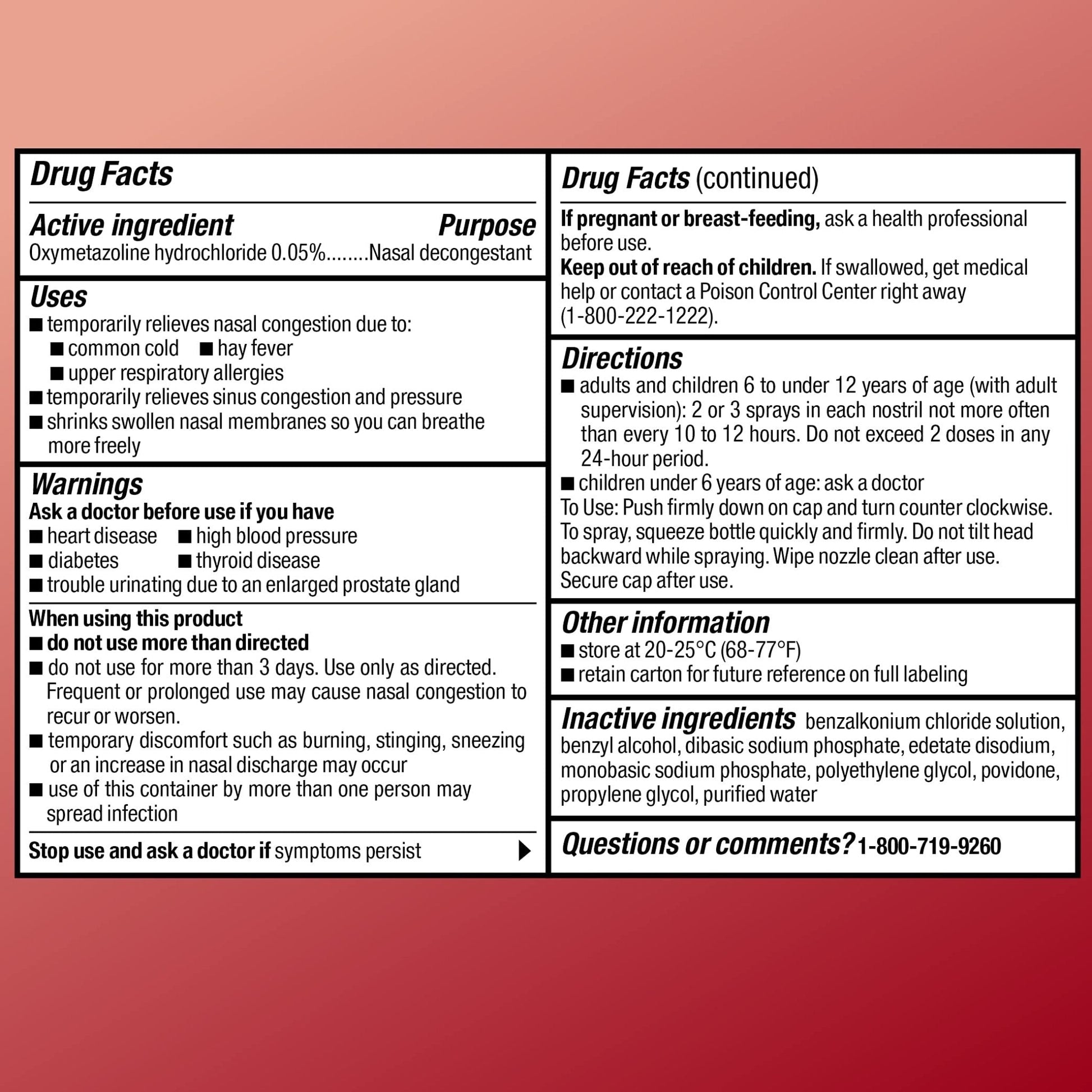 Amazon Basic Care Maximum Strength 12 Hour Nasal Spray, Oxymetazoline HCl Solution, Sinus Pressure Relief, Cold and Allergy Medicine, Decongestant, 1 fl oz (Pack of 1) - Maple Wellness Supplements