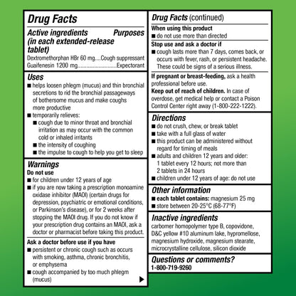 Amazon Basic Care Maximum Strength Mucus DM, Expectorant and Cough Suppressant Extended-Release Tablets, 42 Count - Maple Wellness Supplements