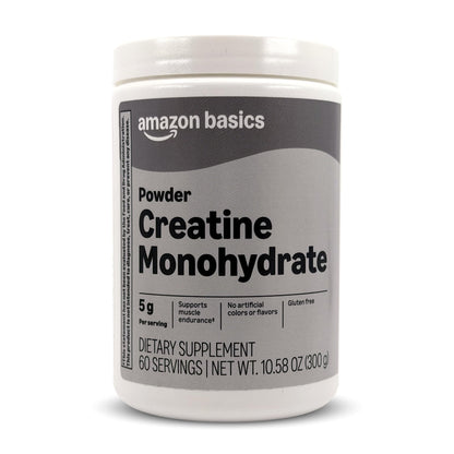 Amazon Basics Creatine Monohydrate Powder, 10.58 oz, 60 Servings - Maple Wellness Supplements