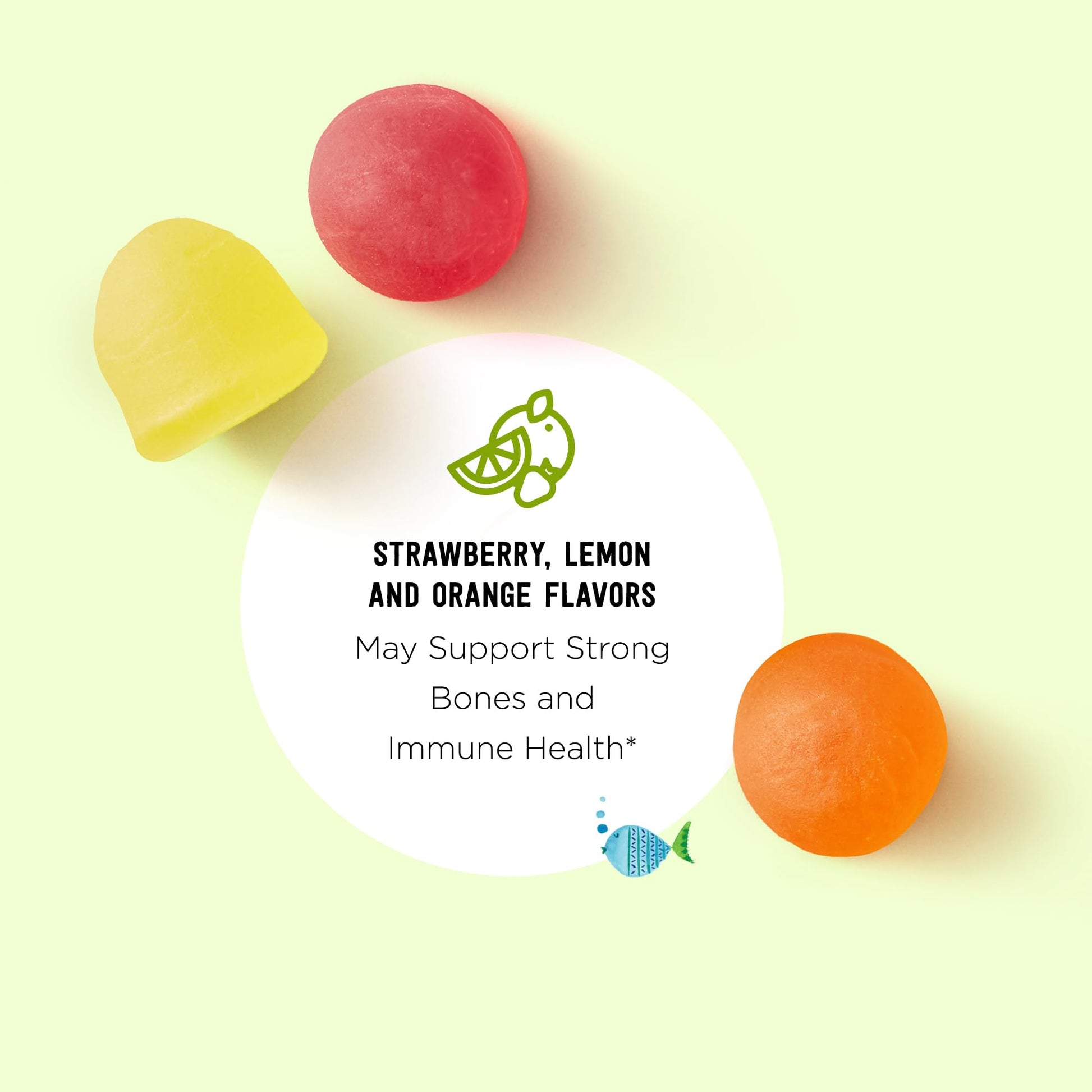 Amazon Brand - Mama Bear Organic Kids Vitamin D3 25 mcg (1000 IU) Gummies per serving, Bone and Immune Health, Strawberry, 80 Count - Maple Wellness Supplements