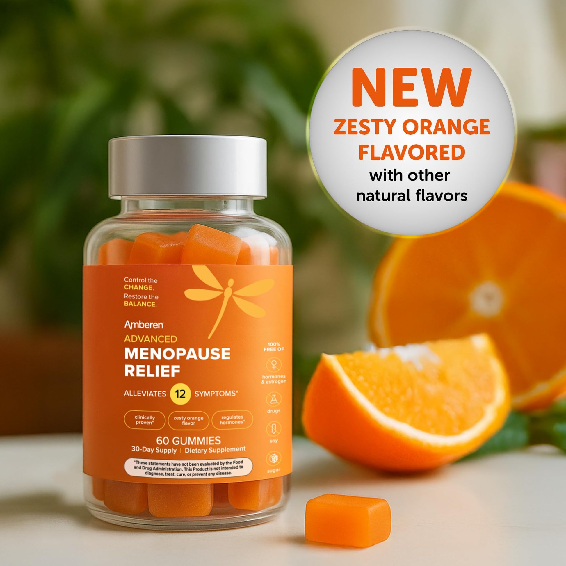 Amberen Menopause Supplement for Women, 60 Gummies, Clinically Proven, Helps Support Hormone Balance, Helps Relieve 12 Menopause Symptoms: Hot Flashes, Night Sweats, Mood Swings and More - Maple Wellness Supplements