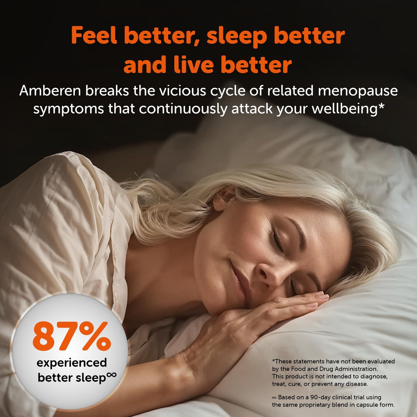 Amberen Menopause Supplement for Women, 60 Gummies, Clinically Proven, Helps Support Hormone Balance, Helps Relieve 12 Menopause Symptoms: Hot Flashes, Night Sweats, Mood Swings and More - Maple Wellness Supplements