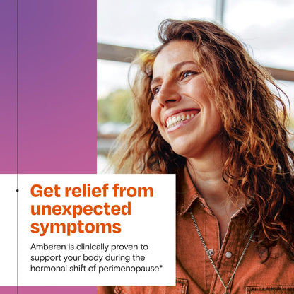 Amberen Perimenopause, Peri-Menopause Multi-Symptom Relief, Vitamin B, Vitamin E & Antioxidants Supplement, Helps Support Hormone Balance, Hot Flashes & Night Sweats, Supplements for Women, 180 Count - Maple Wellness Supplements