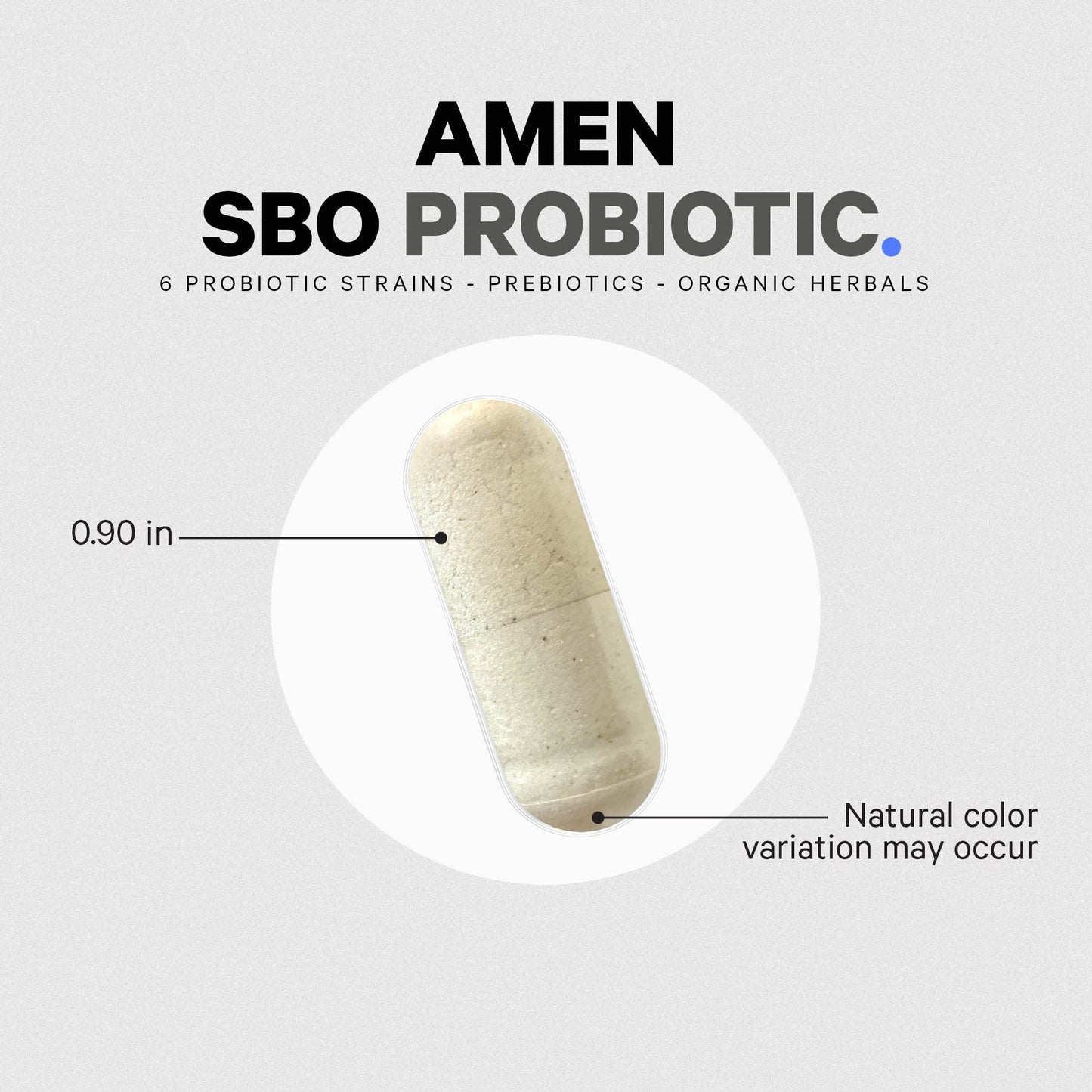 Amen Probiotics Supplement, SBO Probiotic and Organic Prebiotics, 50 Billion CFUs, Shelf Stable, No Refrigeration Required, Flora Daily Probiotic Formula for Women & Men - Maple Wellness Supplements
