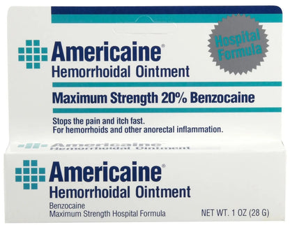 Americaine Hemorrhoidal Ointment Maximum Strength 20% Benzocaine 1 oz - Maple Wellness Supplements