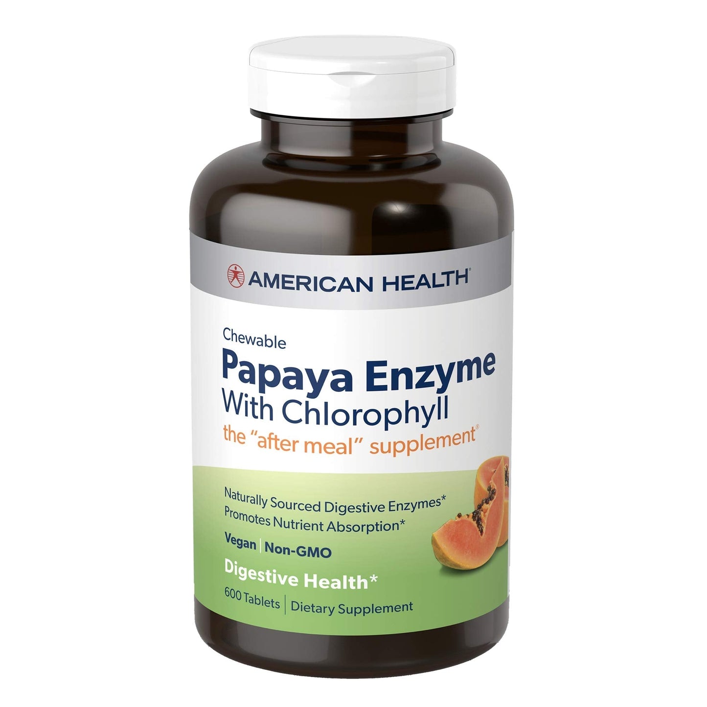 American Health Chewable Papaya Enzyme with Chlorophyll 600 Chwbls - Maple Wellness Supplements