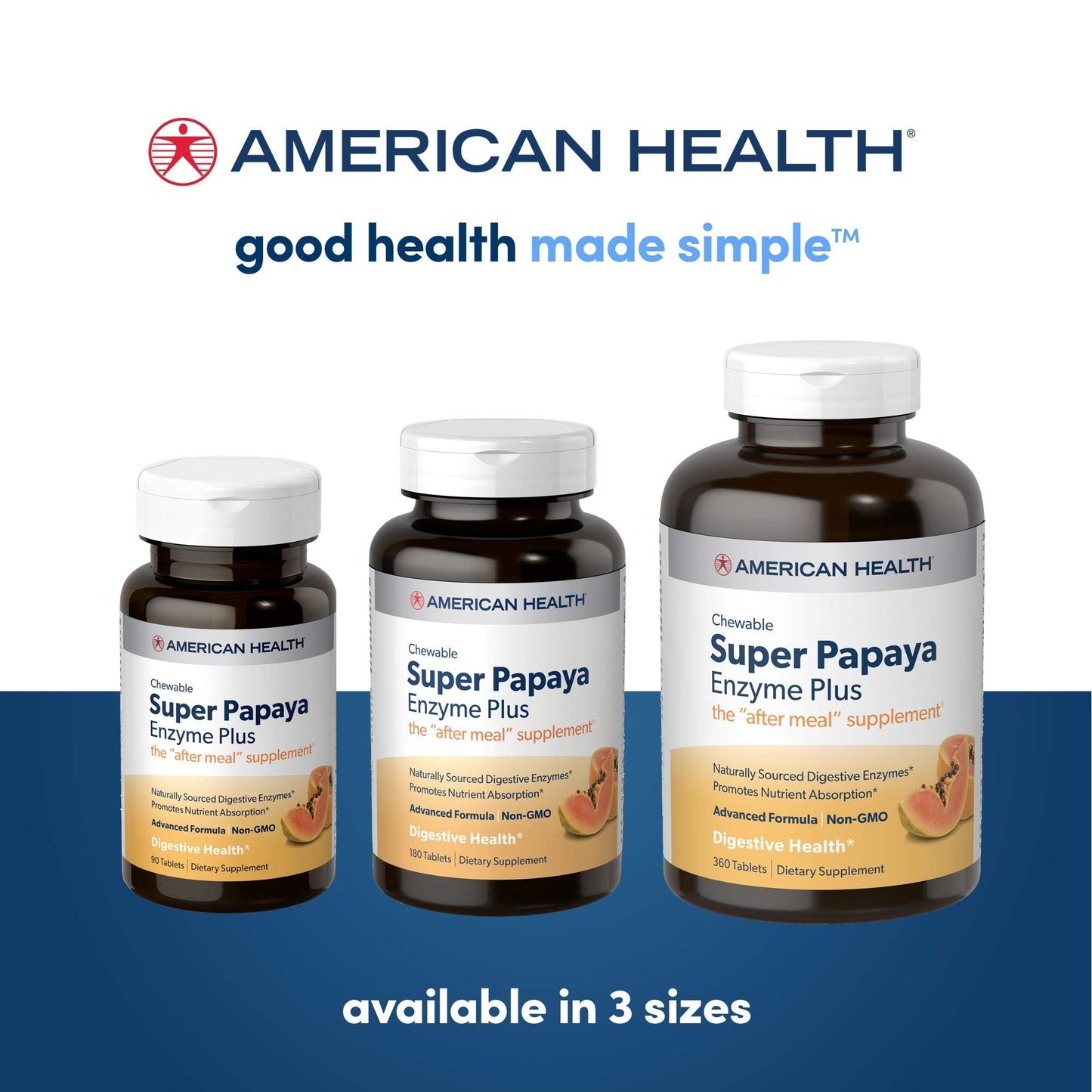 American Health Products Super Papaya Enzyme Plus 360 Tablets - Maple Wellness Supplements