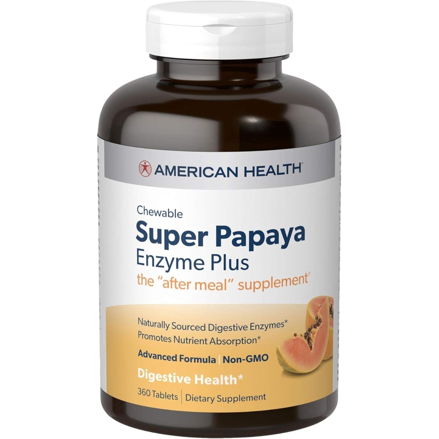 American Health Products Super Papaya Enzyme Plus 360 Tablets - Maple Wellness Supplements