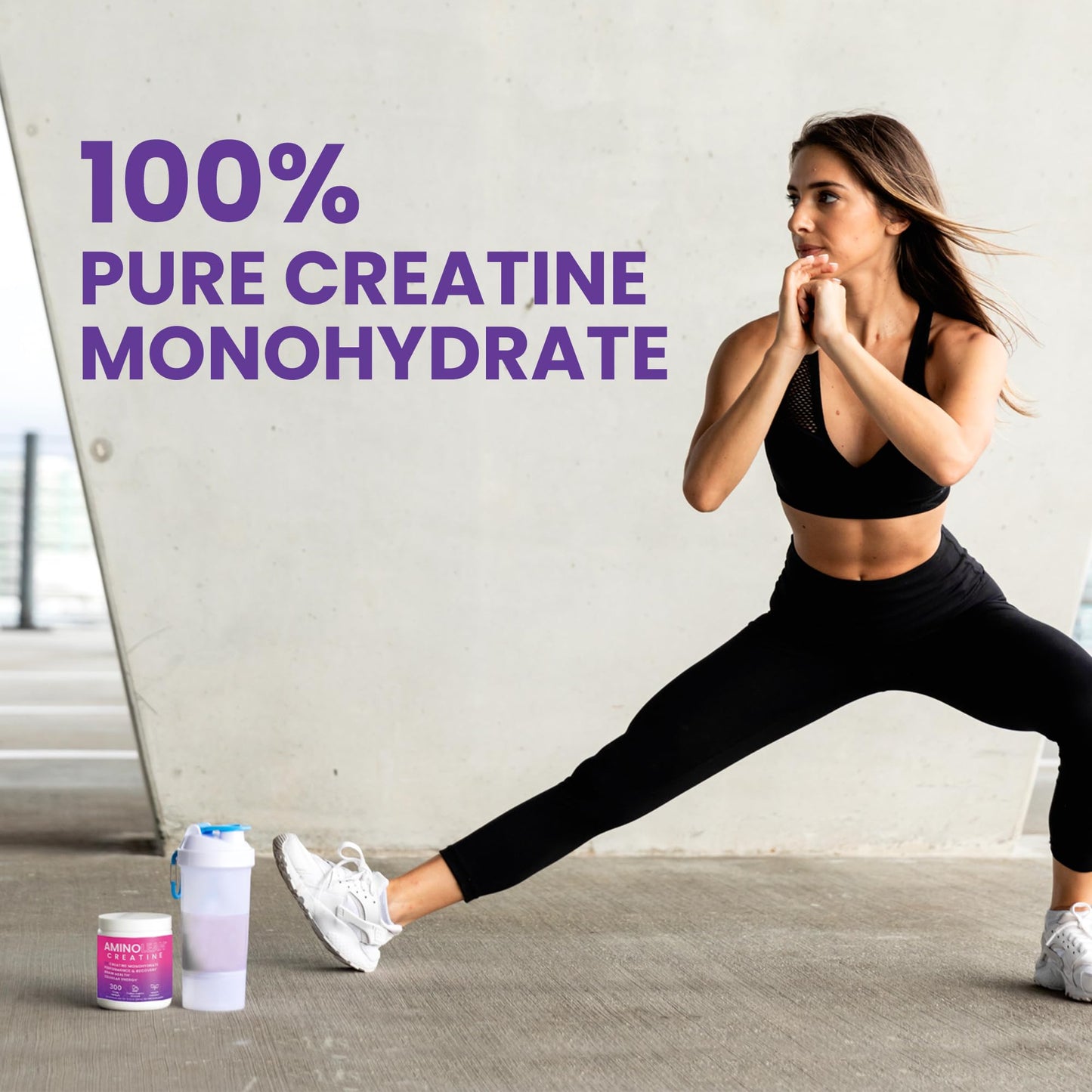 AminoLean Creatine for Women and Men, Pure Micronized Creatine Monohydrate Powder Supplement for Muscle Toning, Mood Support, Energy Boost, and Brain Health, 300g - Maple Wellness Supplements