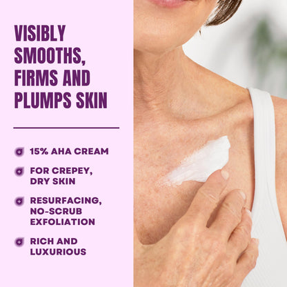 AmLactin Crepe Firming Cream - Therapeutic Skin Tightening Cream for Body – No-Scrub Exfoliator and Moisturizer - Maple Wellness Supplements