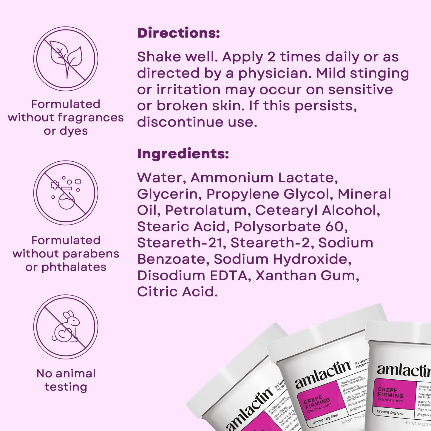 AmLactin Crepe Firming Cream - Therapeutic Skin Tightening Cream for Body – No-Scrub Exfoliator and Moisturizer - Maple Wellness Supplements