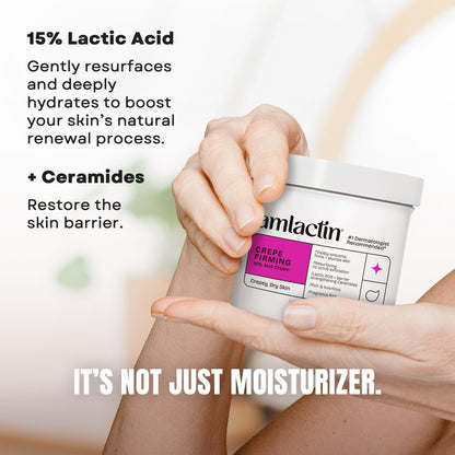 AmLactin Crepe Firming Cream - Therapeutic Skin Tightening Cream for Body – No-Scrub Exfoliator and Moisturizer - Maple Wellness Supplements